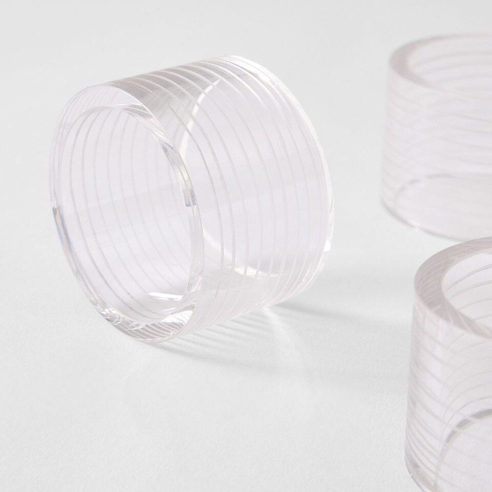 Billy Cotton Etched Glassware Napkin Rings West Elm UK